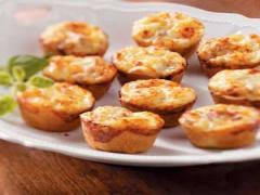Sausage & Cheddar Mini Quiches | Zaiqa