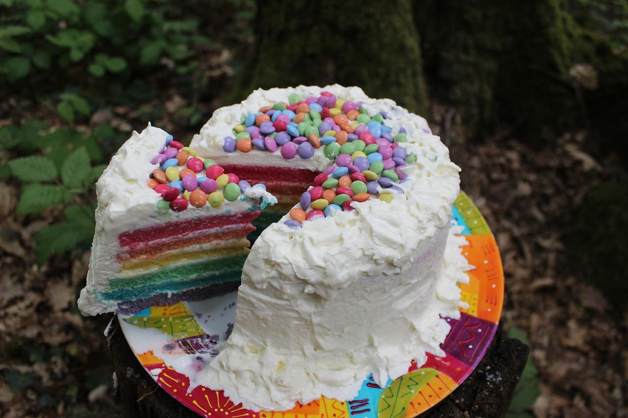 Rainbow Cake Recipe | Zaiqa
